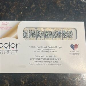 Color Street Nail Strips - No Holding Black Glitter Nail Strips